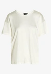 Tom Ford Crewneck Silk T-shirt In Off-white