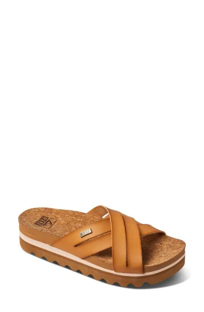 Reef Cushion Bloom Hi Slide Sandal In Natural