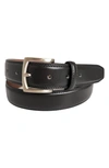 VINCE CAMUTO VINCE CAMUTO DOUBLE STITCH LEATHER BELT