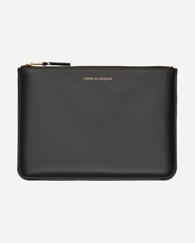 Comme Des Garçons Classic Print Leather Pouch In Black