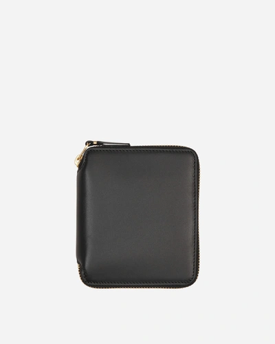 Comme Des Garçons Classic Print Zip-around Wallet In Black