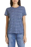 Atm Anthony Thomas Melillo Schoolboy Dyed Cotton Crewneck T-shirt In Naval Blue Combo