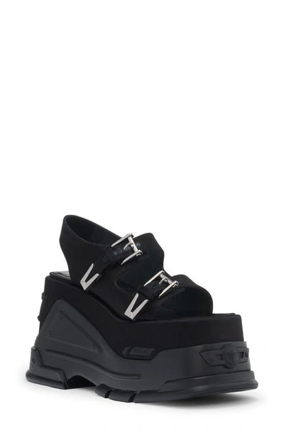 Versace Women Platform Sandal T. 120 In 1b00p Black-palladium