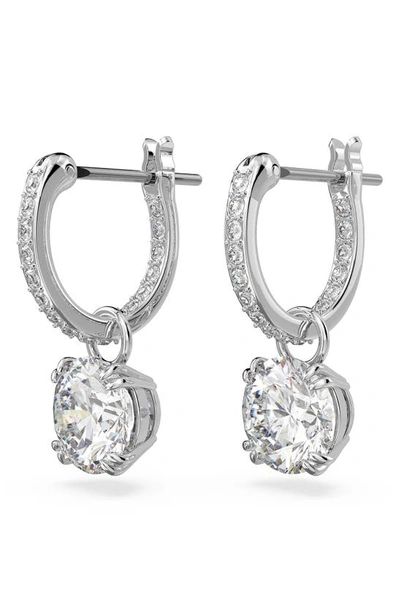 SWAROVSKI SWAROVSKI STILLA HUGGIE HOOP EARRINGS