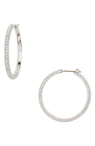SWAROVSKI SWAROVSKI DEXTERA PAVÉ HOOP EARRINGS
