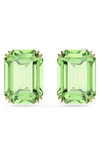 Swarovski Women's Millenia Goldtone-plated & Crystal Stud Earrings In Bright Green