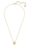 Swarovski Millenia  Crystal Yellow Octagon-cut Goldplated Pendant Necklace In Yellow