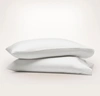 Boll & Branch Organic Signature Delicate Stripe Pillowcase Set In White/pewter