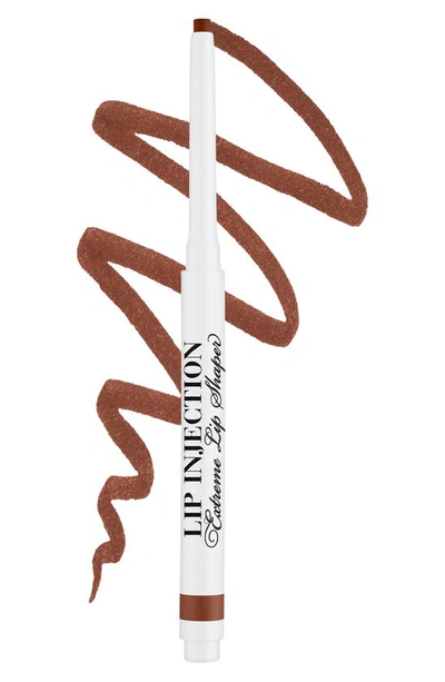 Too Faced Lip Injection Extreme Lip Shaper Plumping Lip Liner In Big Truffle 0.01 oz / 0.28 G