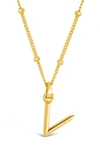 Sterling Forever 14k Gold Plated Sterling Silver Initial Necklace In Gold-v