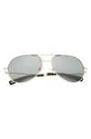 TED BAKER 58MM AVIATOR SUNGLASSES