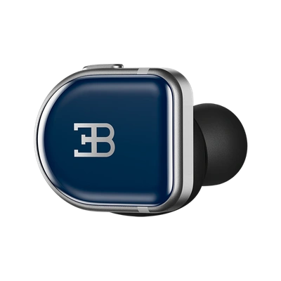 Master & Dynamic ® Mw08 Bugatti Wireless Earphones In Deep Blue/graphite Grey Case