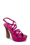 Kenneth Cole New York Allen Womens Leather Open Toe Strappy Sandals In Hot Pink