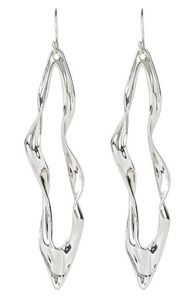 Alexis Bittar Future Antiquity Sculptural Drop Earrings In Silver