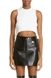 Courrèges Knitted Cropped Top In Heritage White