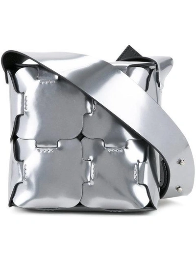 Paco Rabanne Puzzle Cross Body Bag In Metallic