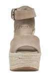 Marc Fisher Ltd Alita Platform Wedge Espadrille Sandal In Light Natural 110