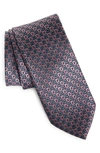 ZEGNA PAGLIE SQUARE JACQUARD SILK TIE