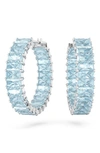 Swarovski Matrix Hoop Earrings In Blue
