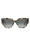 Vogue 52mm Gradient Irregular Sunglasses In Gradient Grey