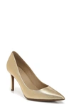 Naturalizer Anna Pointed Toe Pump In Dark Gold Leather