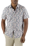 Tailor Vintage Fish Woven Shirt In Vintage Indigo