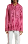 Moncler Pointu Printed Shell Hooded Jacket In Pink