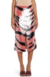 Bottega Veneta Multicolor Embellished Viscose Skirt In Maple/ Black