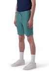 Bugatchi Men's Linen Drawstring Bermuda Shorts In Celedon Green