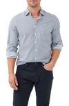 Rodd & Gunn Marshland Geo Print Button-up Shirt In Ocean Blue