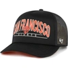 47 '47 BLACK SAN FRANCISCO GIANTS BACKHAUL FOAM TRUCKER SNAPBACK HAT