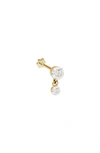 Maria Tash Single Diamond Stud Earring In Yellow Gold/ Diamond