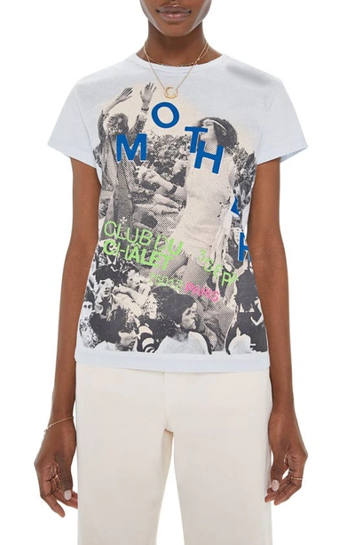 Mother The Boxy Goodie Goodie Club Du Chalet Tee Shirt In Blue