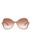Chloé 55mm Chloe Core Sunglasses In Pink Pink Brown