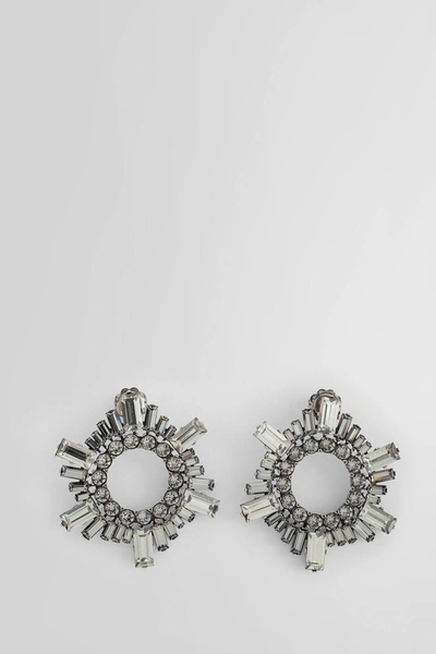 Amina Muaddi Mini Begum Crystal-embellished Earrings In Nero