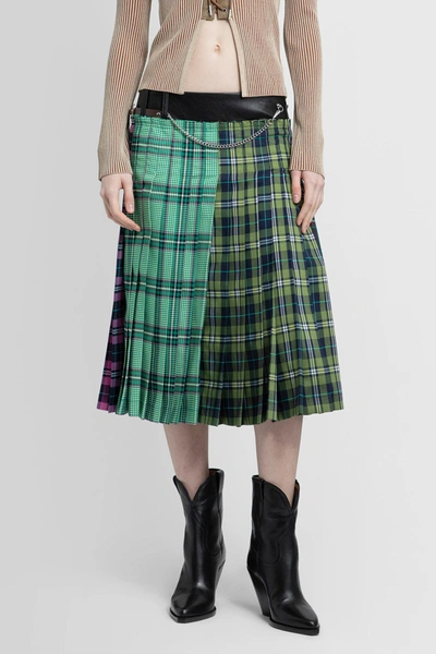 Andersson Bell Taga Check Pleats Skirt In Multicolor