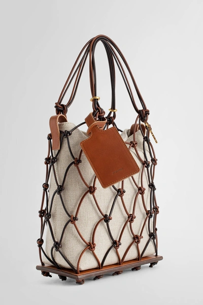 Jacquemus Fishnet Tote Bag In Brown