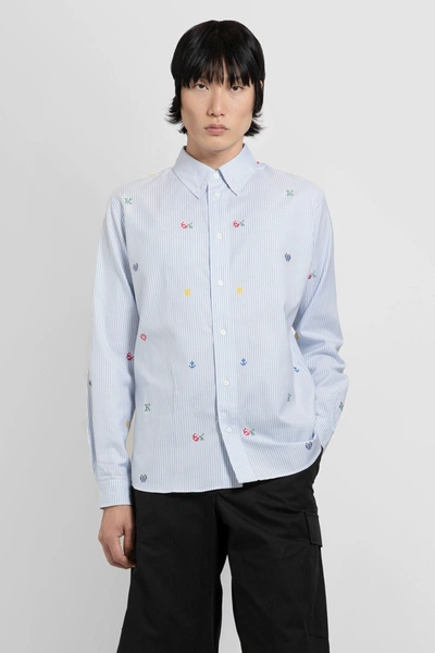 Kenzo Pixel Stripe Button-down Shirt In Multi-colour