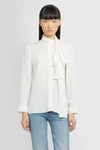 Khaite Tash Pussy-bow Silk-chiffon Blouse In White