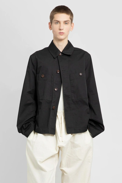 Lemaire Military Overshirt In Black