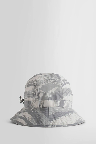 Moncler Genius 4 Moncler Hyke Gray Printed Bucket Hat In Grey