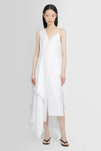 Niccolò Pasqualetti Asymmetric Cotton Dress In White