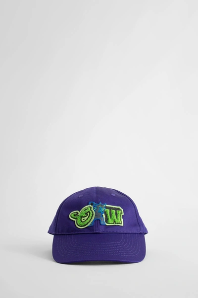 Off-white Off White Varsity Cotton Baseball Cap In Purple