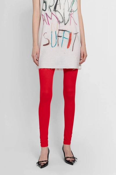 Raf Simons 标贴打底裤 In Red