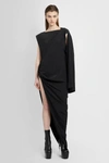 Rick Owens Draped Asymmetric Maxi Dress In Black