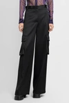 Versace Woman Black Trousers In Black