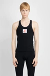 Walter Van Beirendonck Man Black Tank Tops In Black