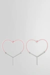Y/project Two-tone Heart-shape Earrings In Multicolor