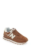 New Balance 574 Sneaker In True Brown + Angora + Sea Salt