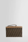 Fendi Man Brown Clutches & Pouches In Brown